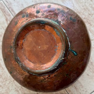 Macetero / Caldero Antiguo de Cobre (Sin bollos)