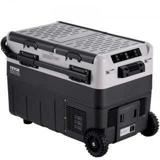 Refrigerador de Coche Portátil, Refrigerador de Coche de 12 Voltios, Congelador Portátil de Doble Zona de 50 L / 52.8 QT, Temperatura Ajustable de -4℉ a 68℉, Enfriador de Compresor para el Hogar, ...