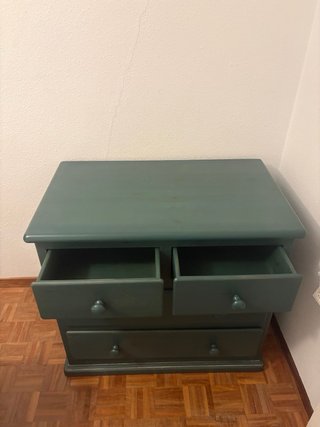 Cómoda verde 4 cajones
