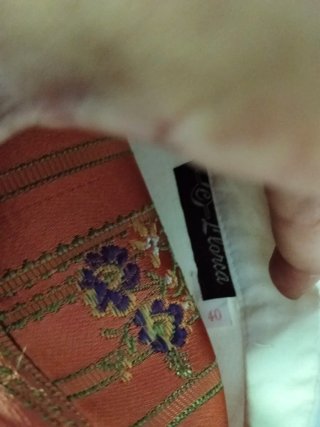 Traje fallero hombre naranja y verde