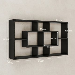 Estantería de Pared Negra
