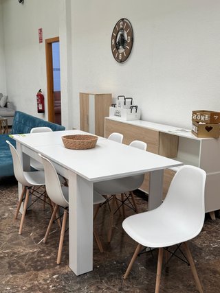 Oferta mesa de comedor extensible con 6 sillas
