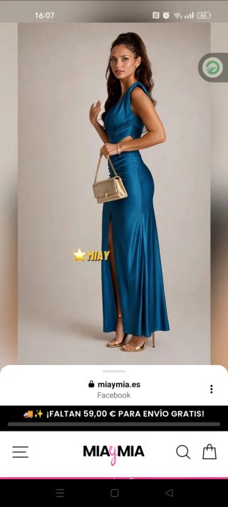 Vestido fiesta azul Mia y Mia talla única