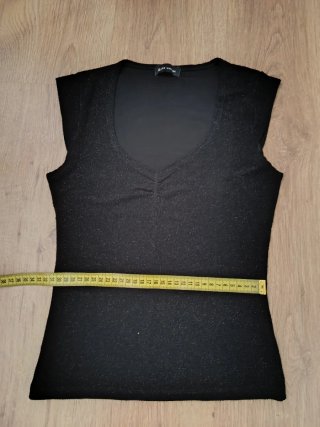 Camiseta Saks Woman M Brillo Negra