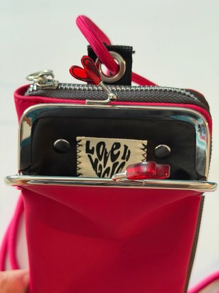 Cartera/Bolso Parfois rosa con cordón