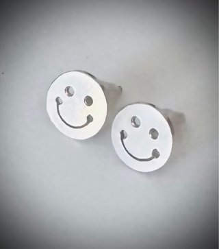 Aretes Plata 925 Emojis Carita Feliz