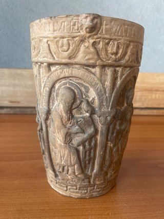 Antico calco artistico in gesso Situla Gotofredo