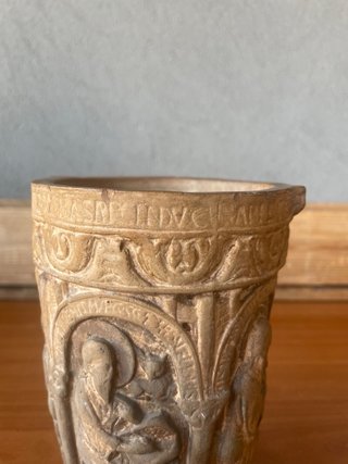Antico calco artistico in gesso Situla Gotofredo