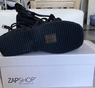 Sandalias Plataforma Negras Talla 36