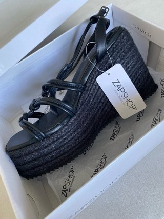 Sandalias Plataforma Negras Talla 36