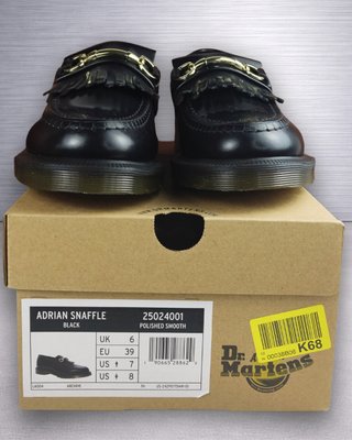 Dr. Martens Adrian Snaffle Mocasín Negro 39 Nuevo