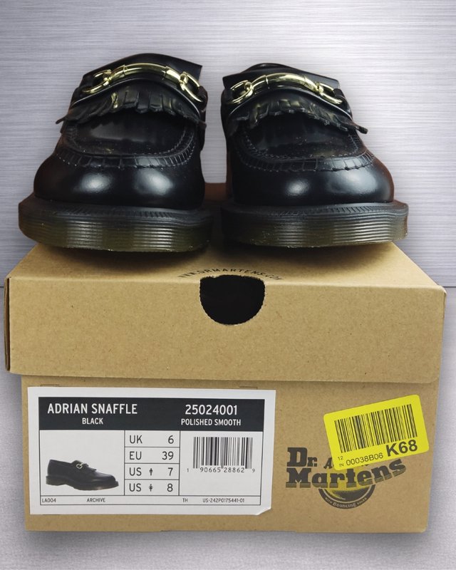Dr. Martens Adrian Snaffle Mocasín Negro 39 Nuevo