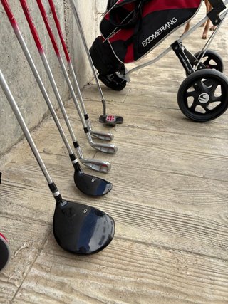 Set de palos de golf con bolsa y carro