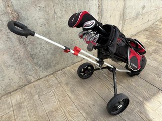 Set de palos de golf con bolsa y carro
