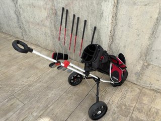 Set de palos de golf con bolsa y carro