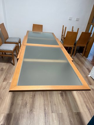 Mesa comedor madera y 6 sillas