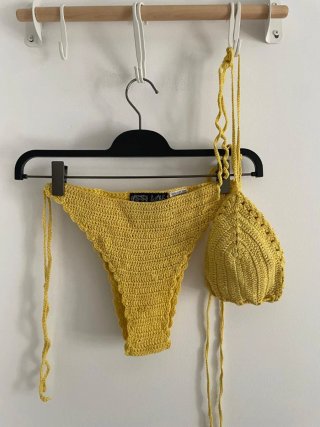 Bikini Crochet Amarillo Talla 40