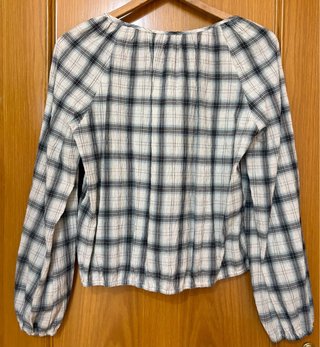 Blusa Zara cuadros manga larga