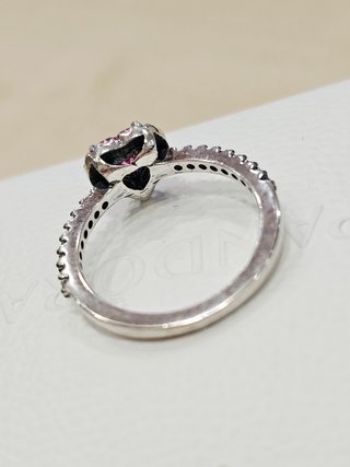 Anillo Pandora Corazón Rosa Talla 58+caja