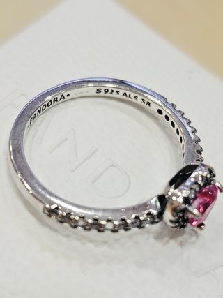 Anillo Pandora Corazón Rosa Talla 58+caja