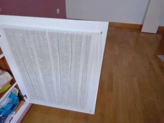Mueble blanco y rosa con cajones