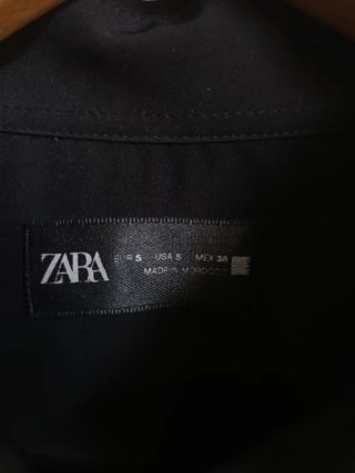 Camisa Zara Negra Talla S