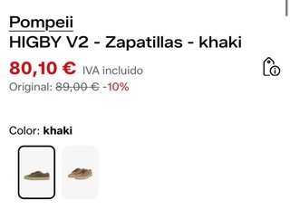 Zapatillas Pompeii Higby khaki