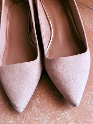 Zapatos Stradivarius Beige/Rosa Talla 38