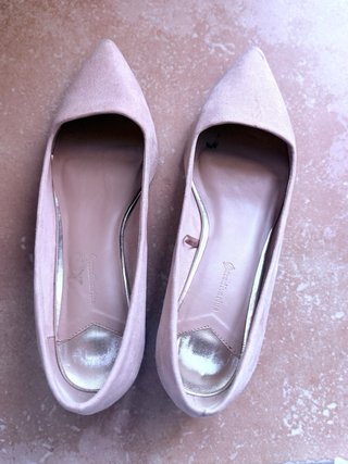 Zapatos Stradivarius Beige/Rosa Talla 38