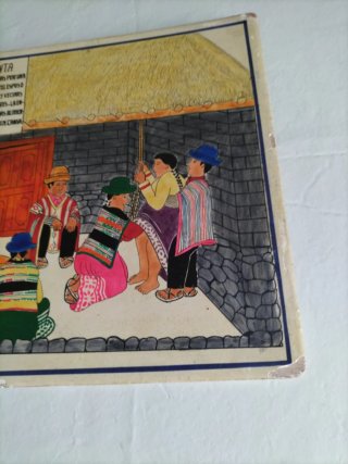 Tabla Sarhua Arte Popular Perú Años 70