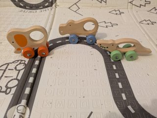 Pack 3 animales madera Montessori Wood n Play