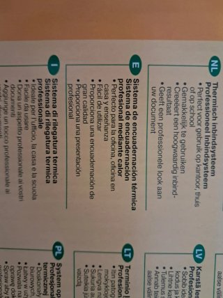 Encuadernadora Lervia y carpetas de encuadernación