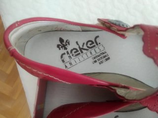 Manoletinas Rieker Rojas Talla 39 Nuevas