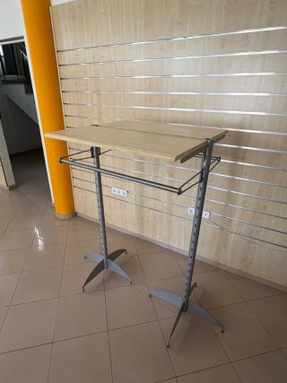 Góndola Perchero Tienda con Repisa Madera
