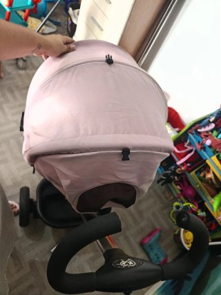 Triciclo  bebé rosa y gris