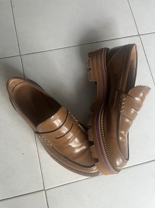 Mocasines Pertini piel marrón talla 39