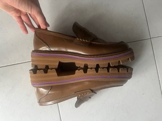 Mocasines Pertini piel marrón talla 39