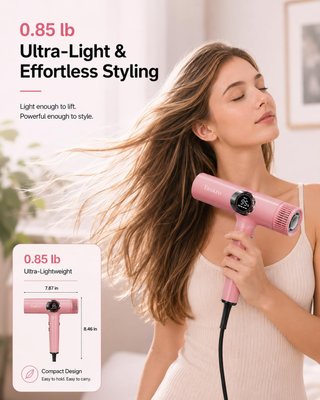 Asciugacapelli Ionico Yaskro Rosa Shocking