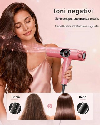 Asciugacapelli Ionico Yaskro Rosa Shocking