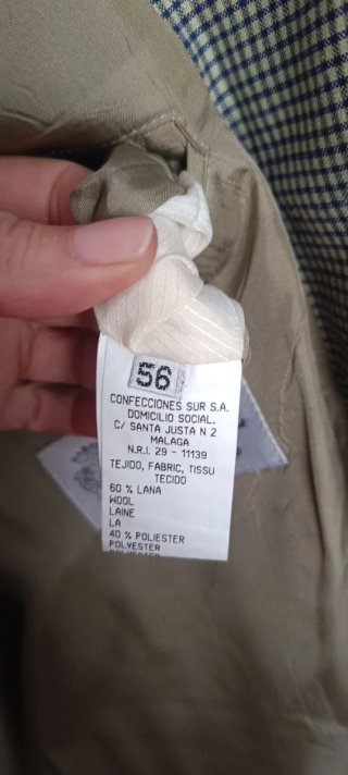 Chaqueta de cuadros para hombre