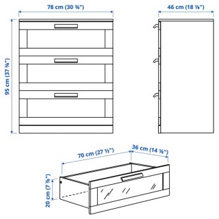 Cómoda Brimnes azul Ikea