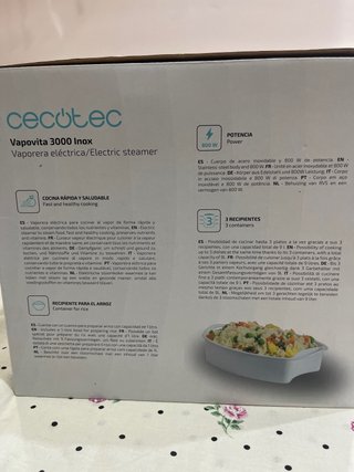 Cecotec Vapovita 3000 Inox Vaporera Eléctrica