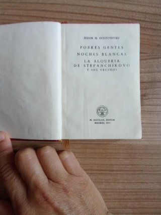 Libro antiguo F. Dostoyevski Edición Crisol