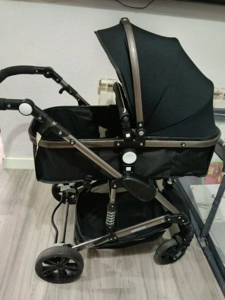 Carrito de bebé 2 piezas negro