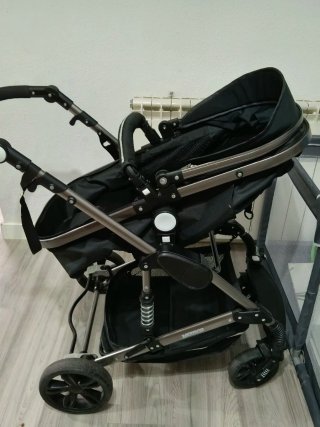 Carrito de bebé 2 piezas negro