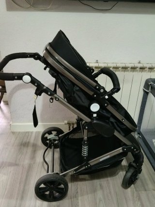 Carrito de bebé 2 piezas negro