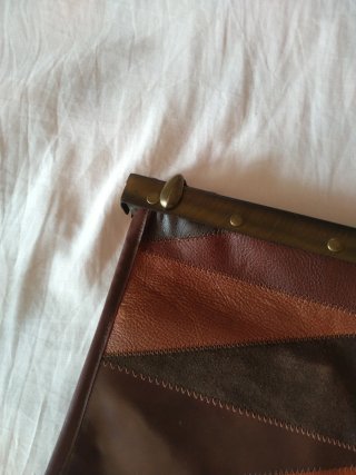 Borsa A3 pelle patchwork