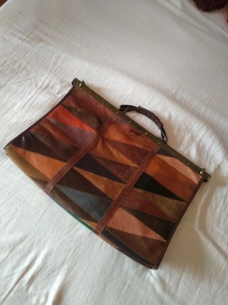 Borsa A3 pelle patchwork