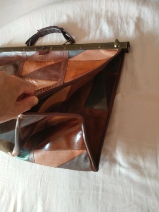 Borsa A3 pelle patchwork