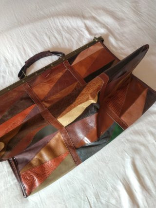 Borsa A3 pelle patchwork
